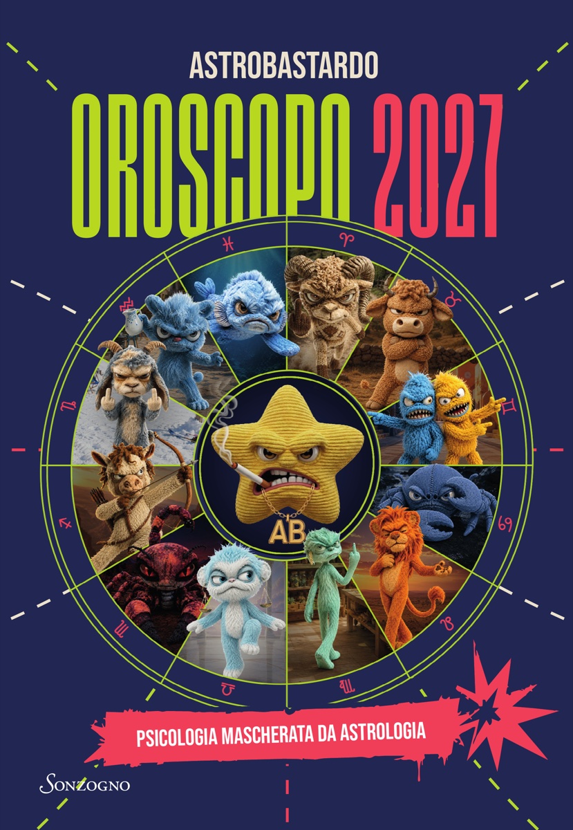 Copertina di Oroscopo 2027 di AstroBastardo, Psicologia mascherata da astrologia, Sonzogno